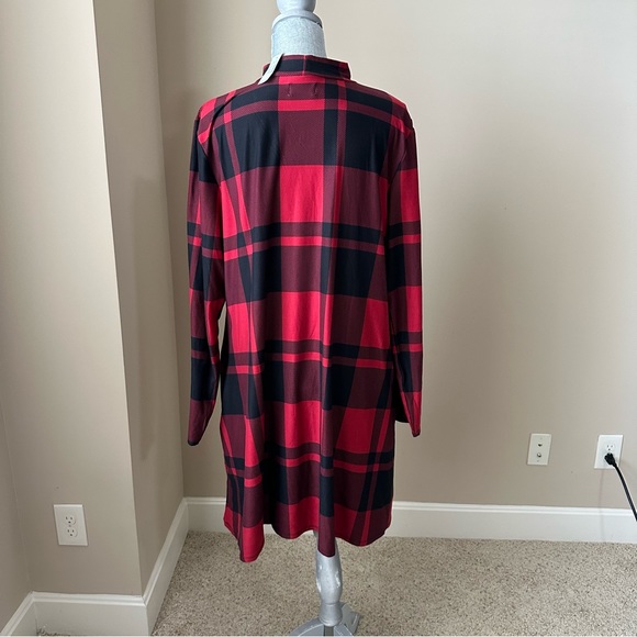 NWT Maurice’s XXL Red & Black Buffalo Plaid Mock Turtleneck Dress - Picture 7 of 13